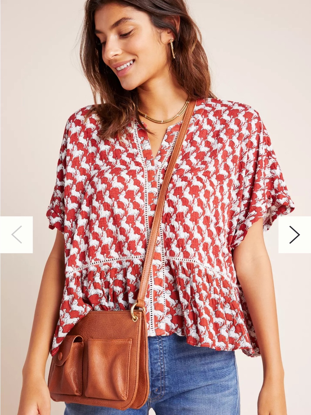 Anthropologie Josie Dolman Sleeved Top